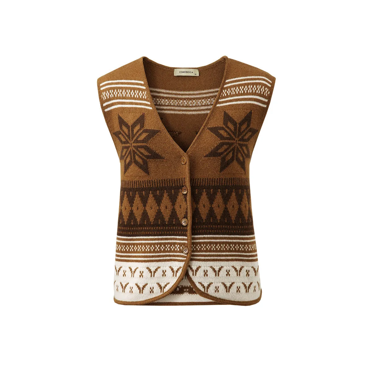 100% Wool Vintage Fair Isle Knit Vest