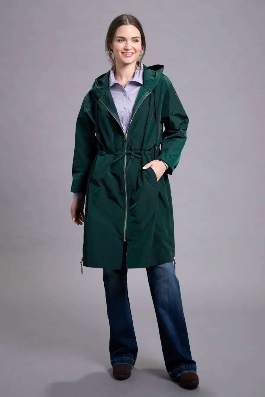 33" Hooded Straight Rain Coat