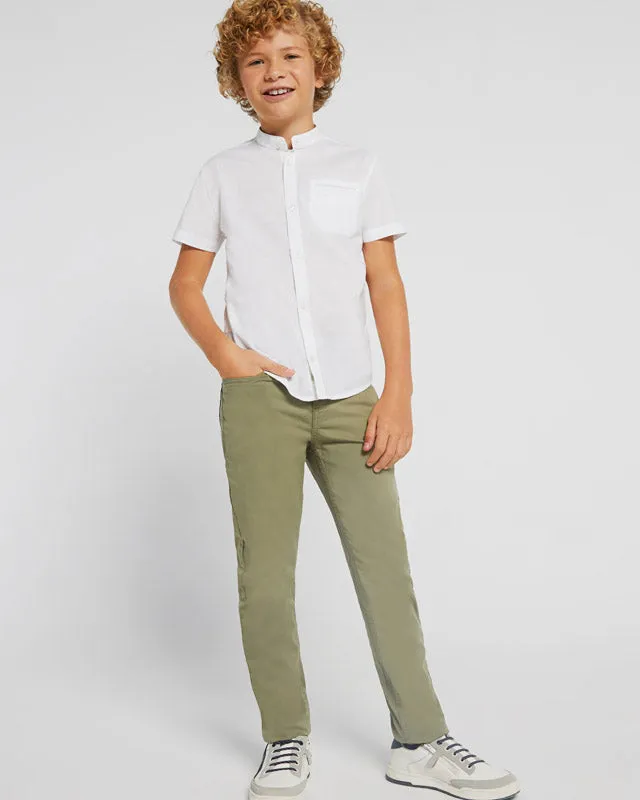 5 Pocket Slim Fit Basic Pants Big Kid - Green