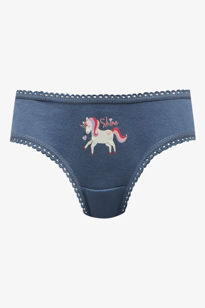 7 Pack Unicorn Bikini Panties Multi