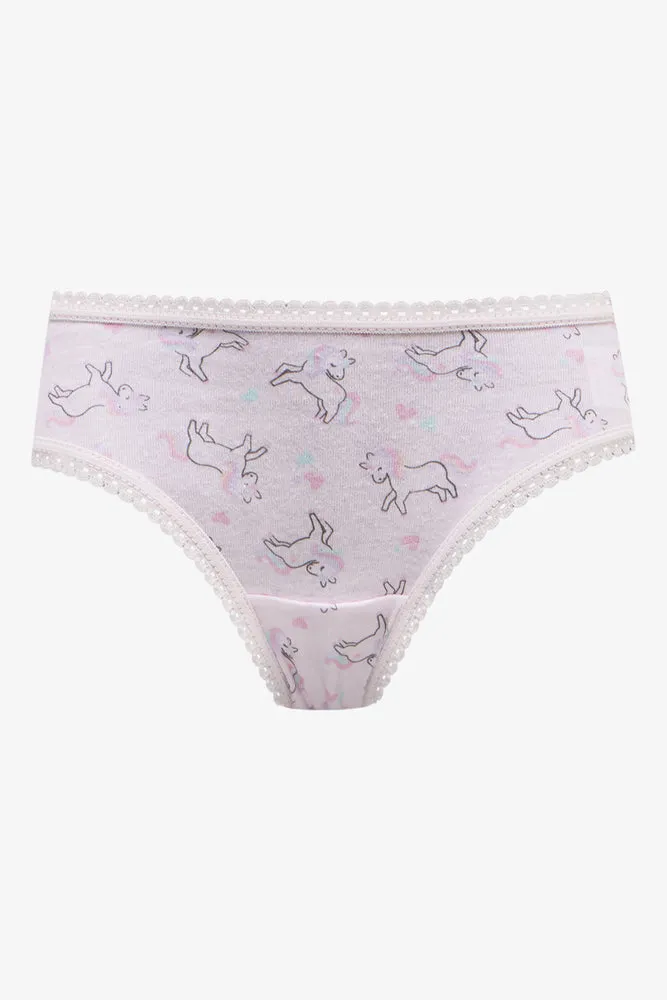 7 Pack Unicorn Bikini Panties Multi