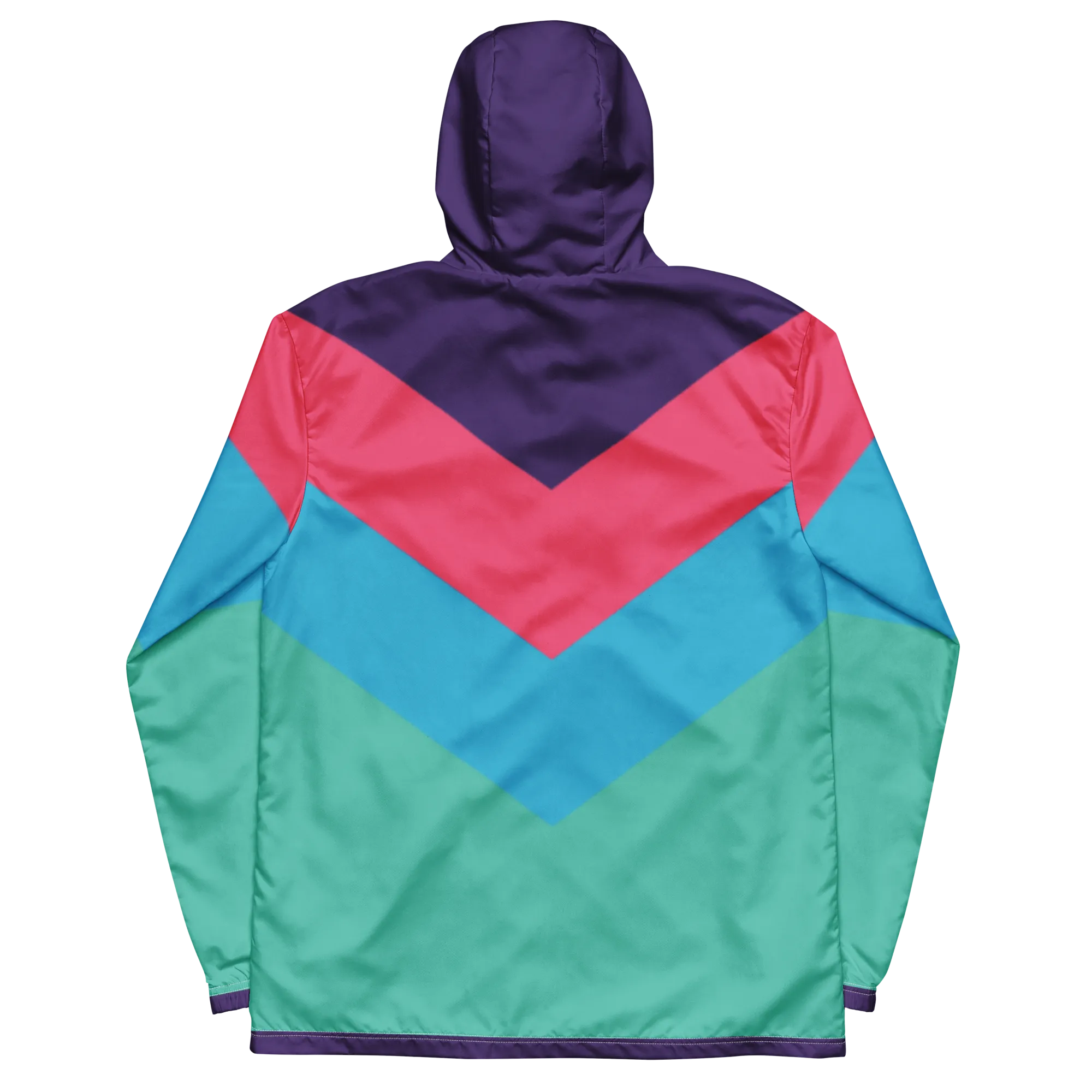 80's Pink & Teal Geometric Windbreaker