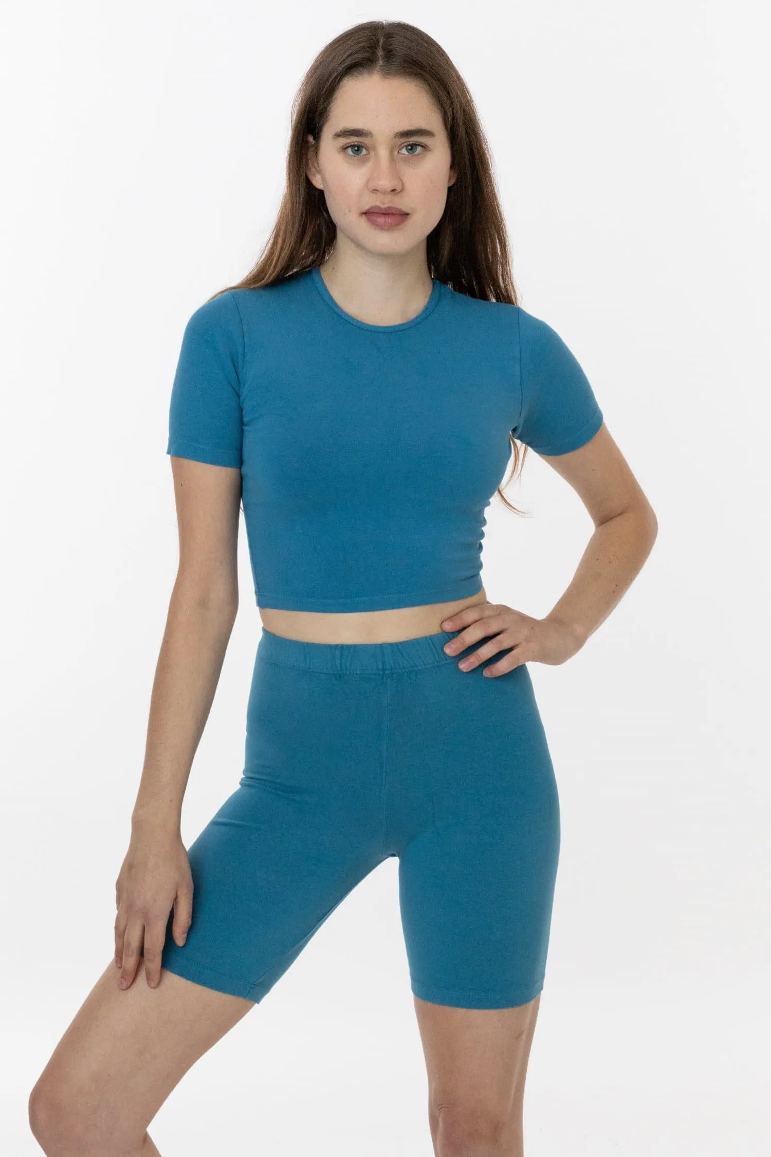 83078GD - Garment Dye Short Sleeve Crop Top