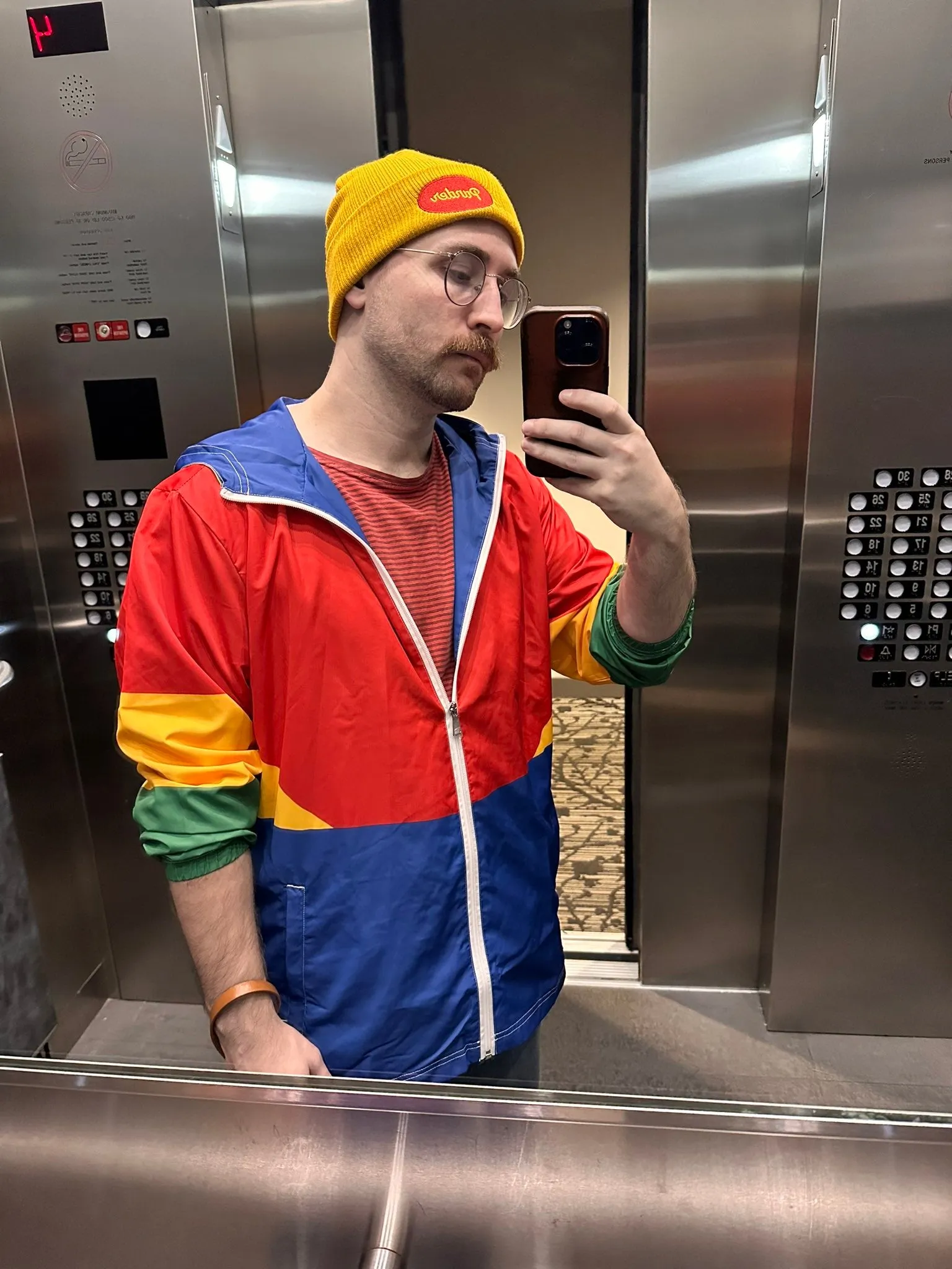 90's Primary Color Windbreaker