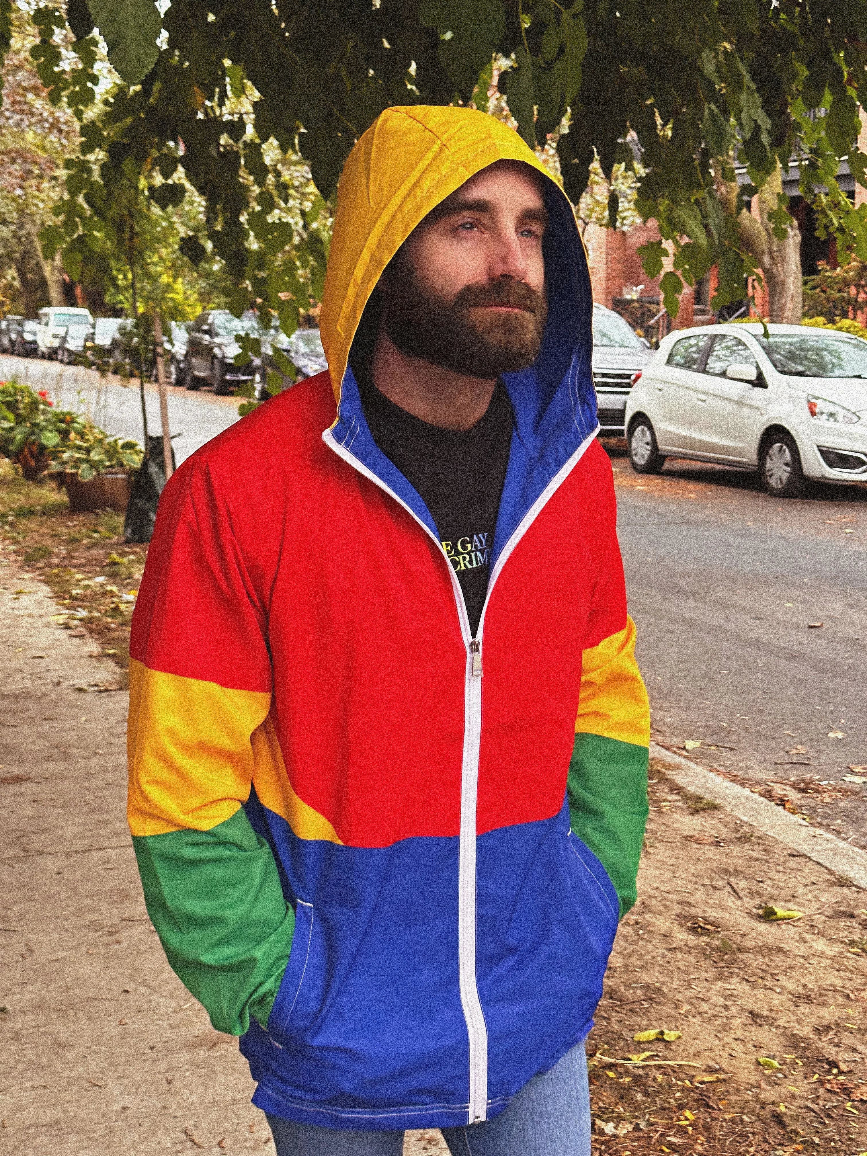 90's Primary Color Windbreaker