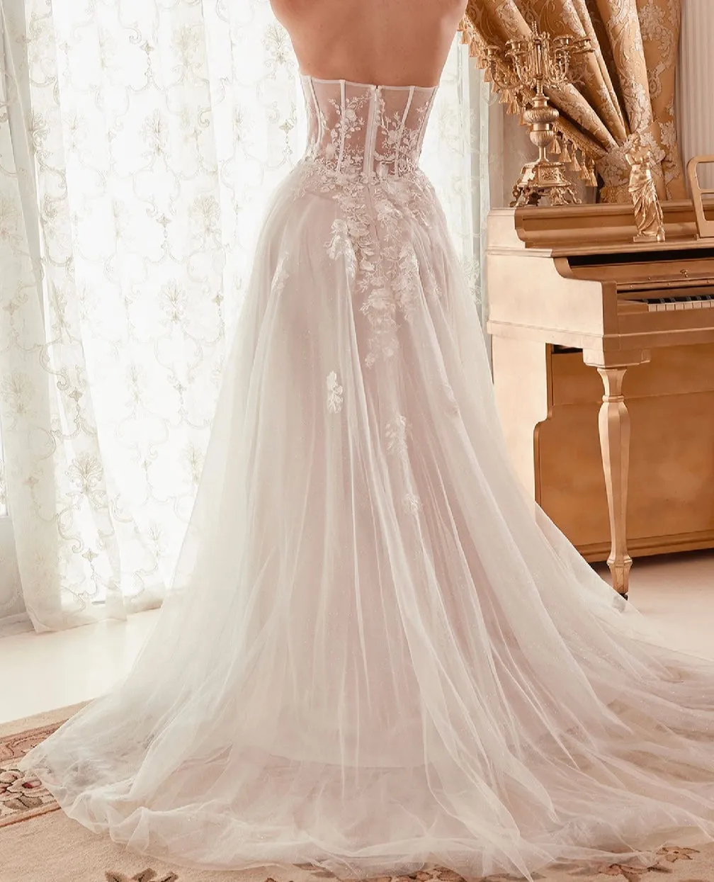 A LINE WEDDING GOWN