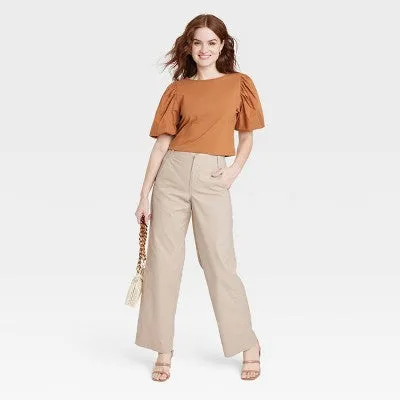 A New Day Women's Straight Chino Pants Stretch