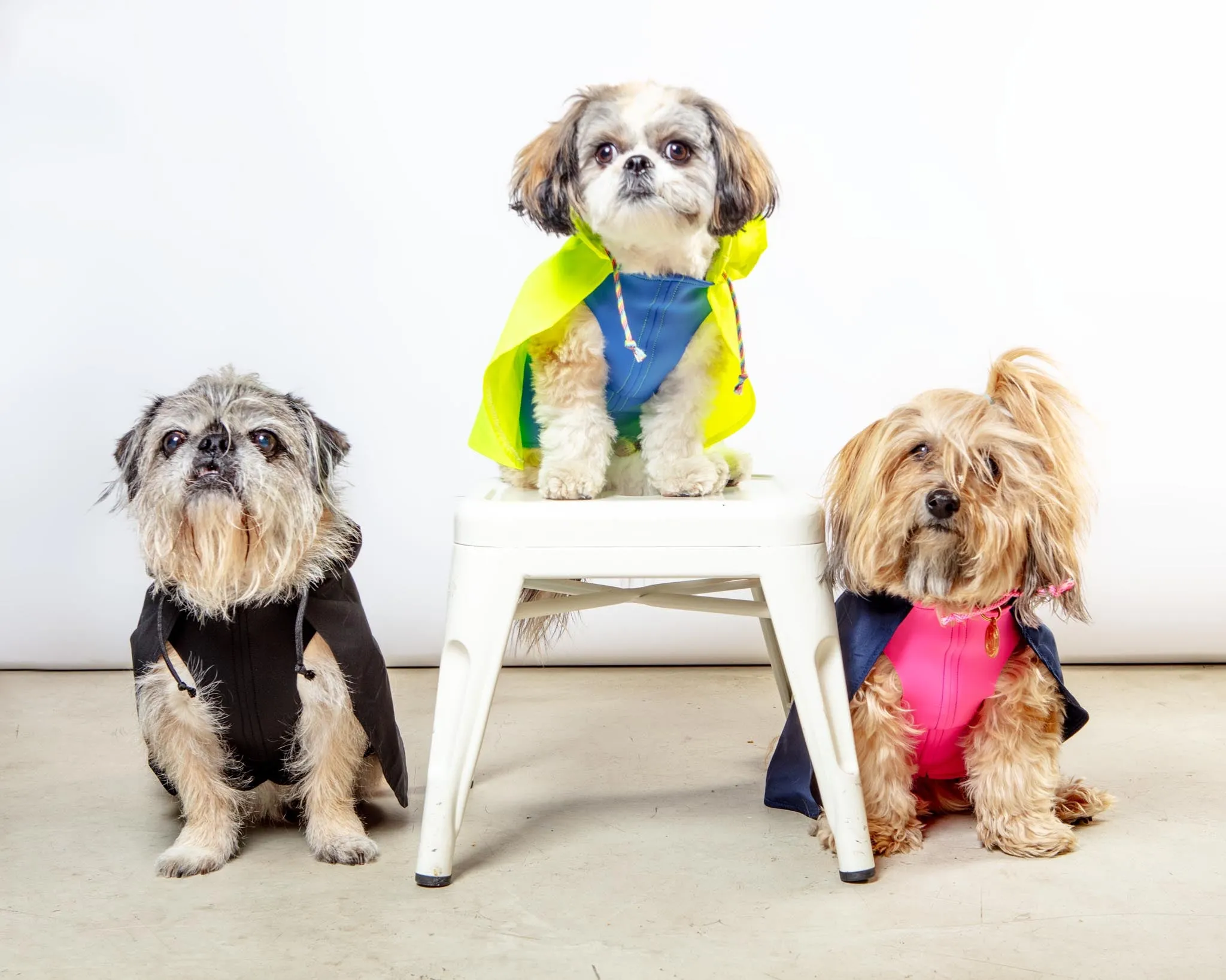 Action Jacket Pull-On Raincoat in Navy   Neon Pink (Made in NYC)