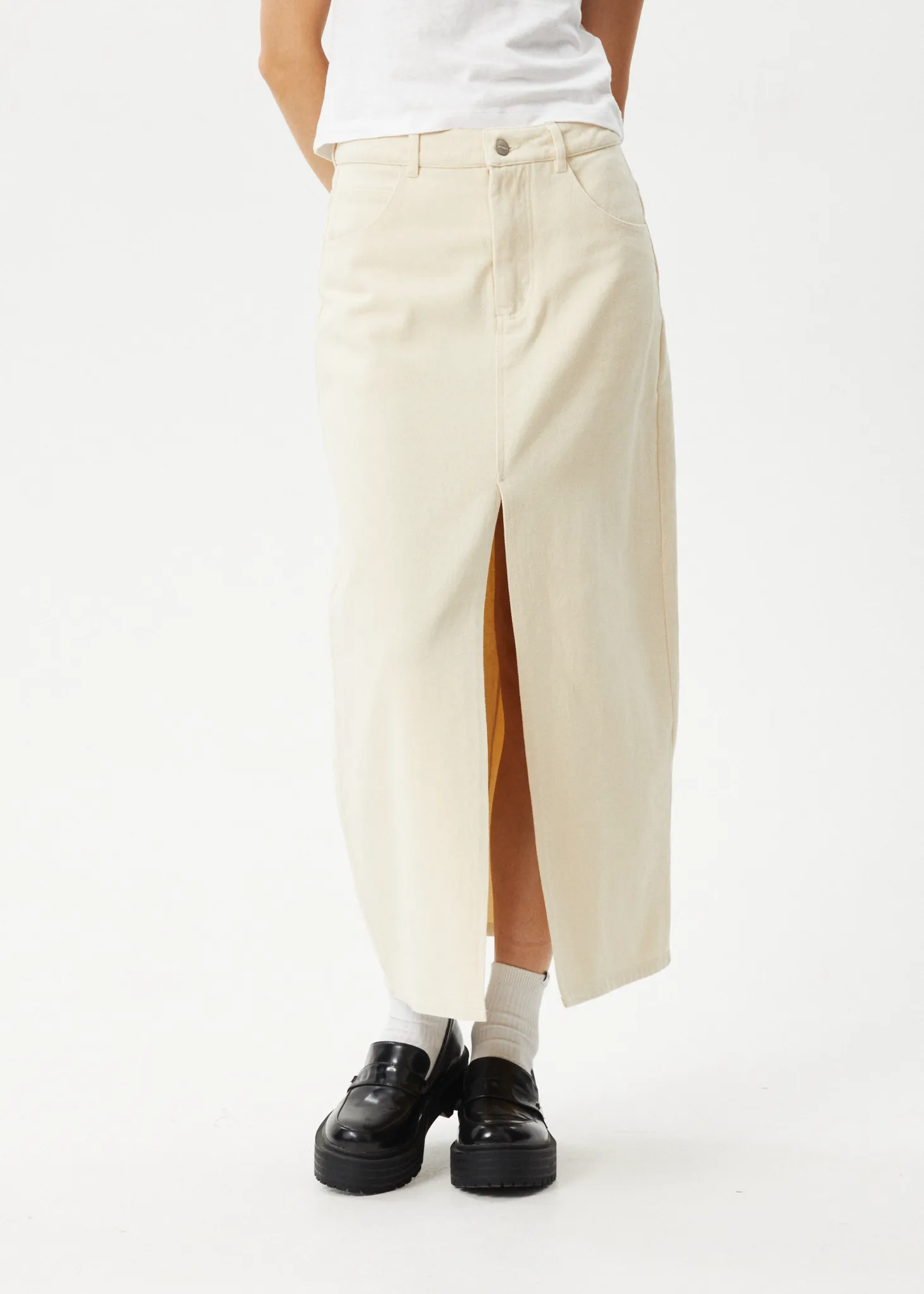 AFENDS Womens Mika - Maxi Skirt - Sand