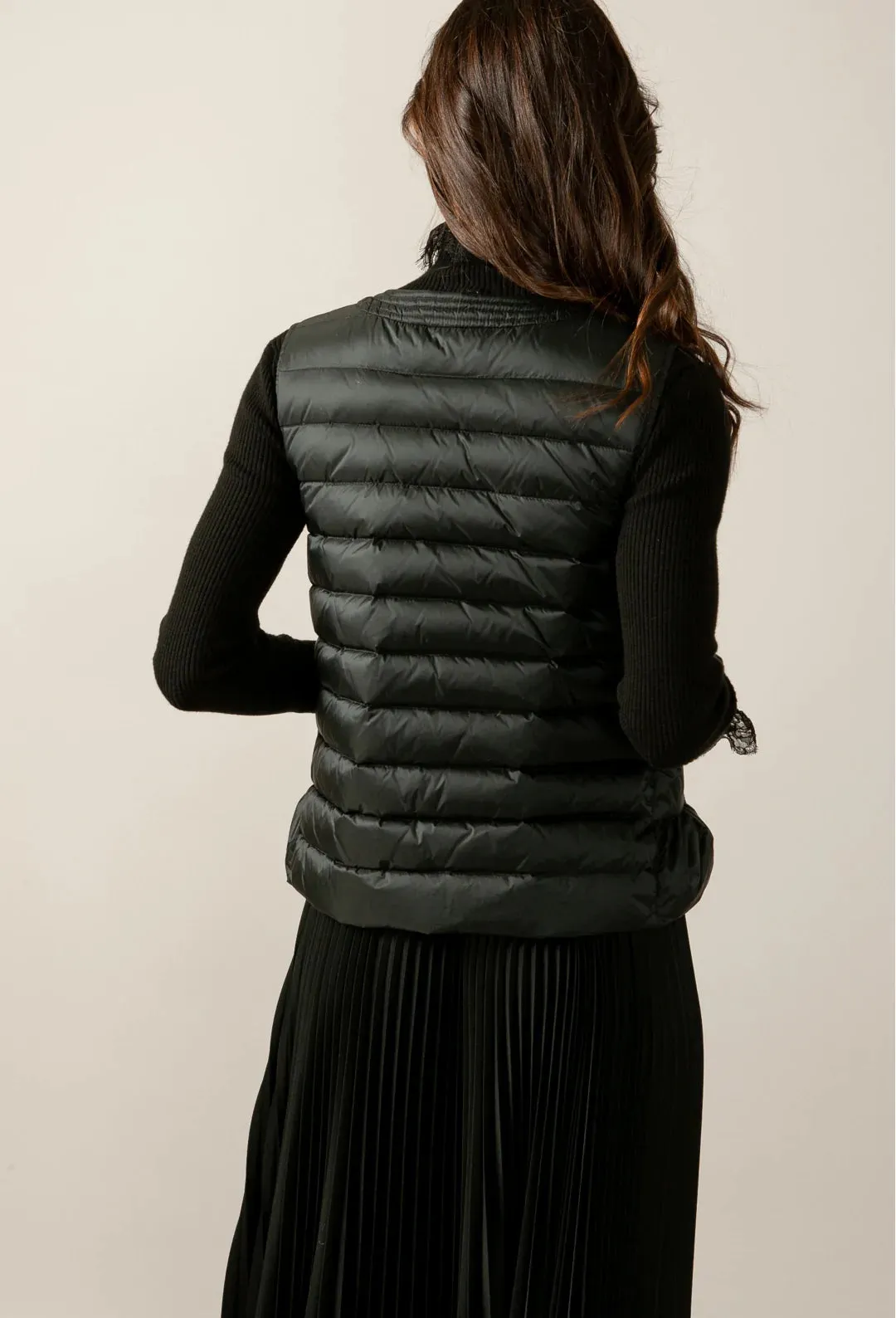 Alexia Puff Vest - Black