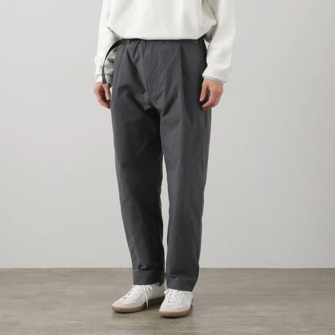 AND WANDER / Nylon Chino Tucked Tapered Pants