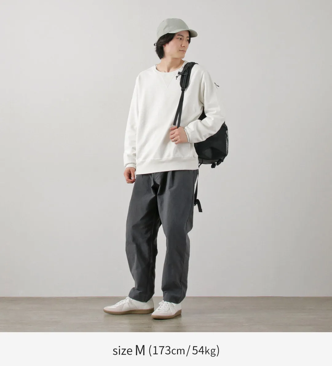 AND WANDER / Nylon Chino Tucked Tapered Pants