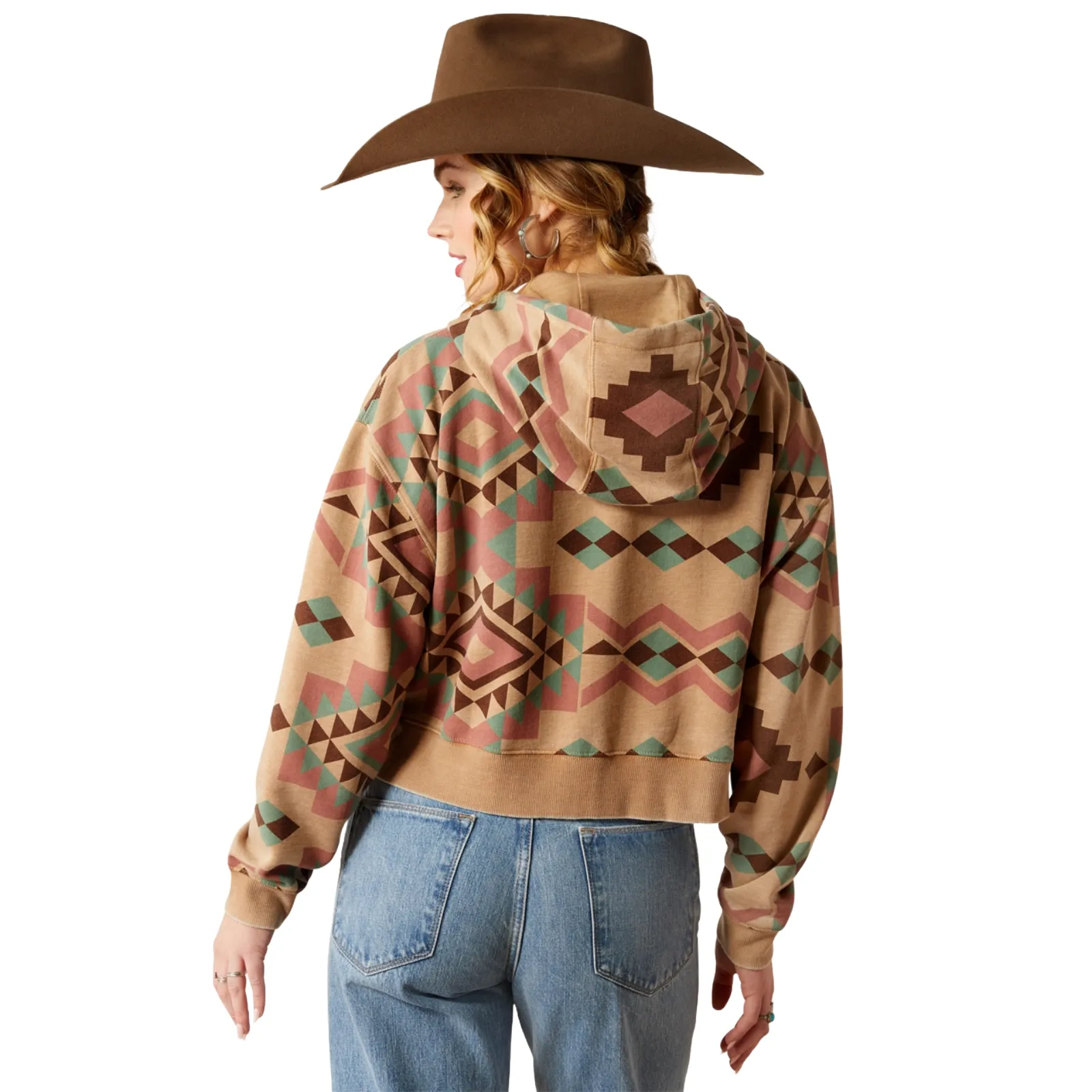 Ariat Ladies Sunset Spark Geo Print Crop Jacket 10053962