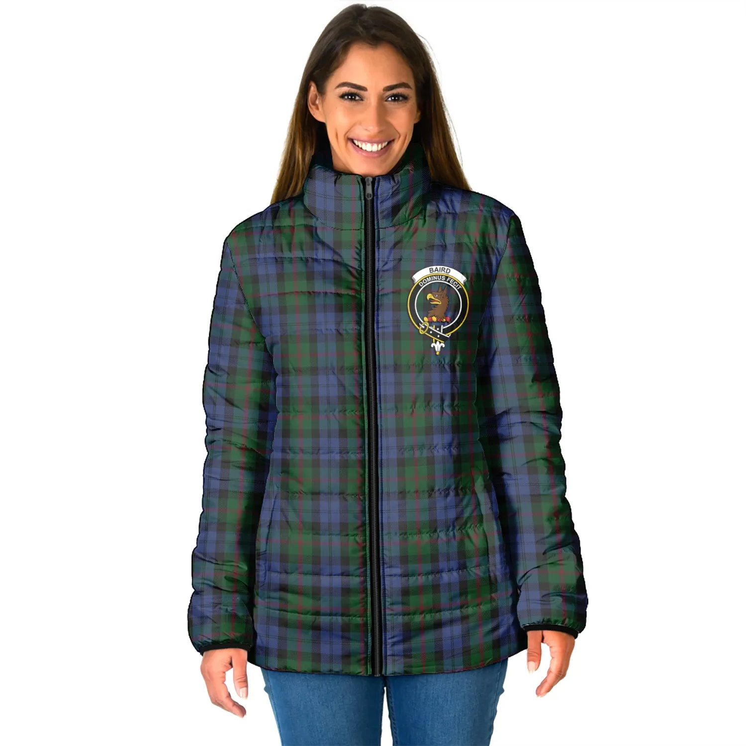 Baird Tartan Padded Jacket with Family Crest