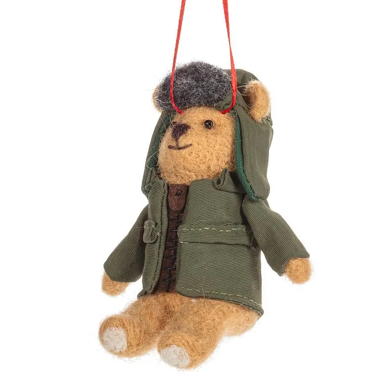 Bear in Raincoat Ornament