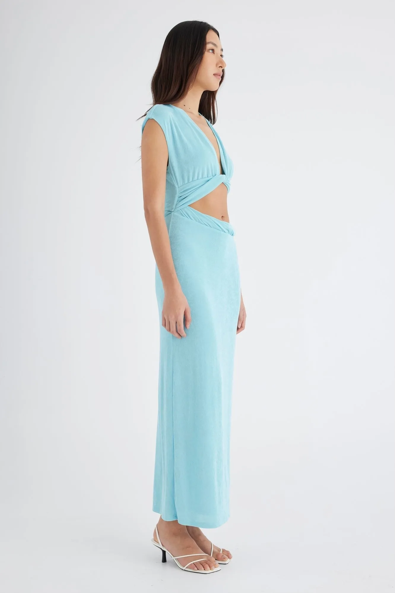 Benni Henri Twist Maxi Dress - Aqua