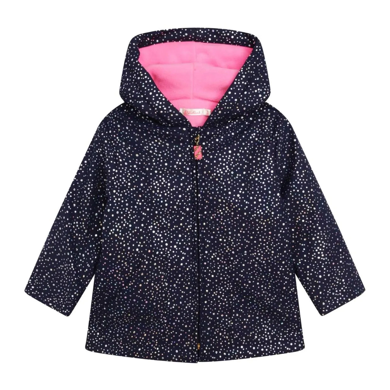 Billieblush Glitter Dots Navy Raincoat