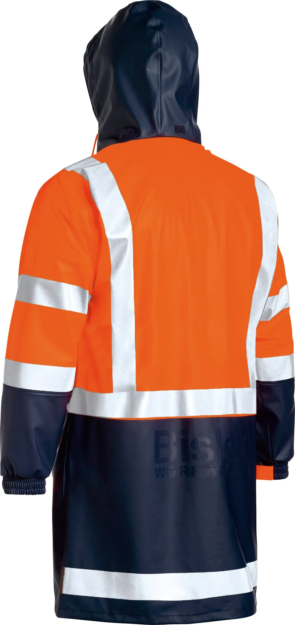 BJ6935HT Bisley Taped Two Tone Hi Vis Stretch Pu Rain Coat