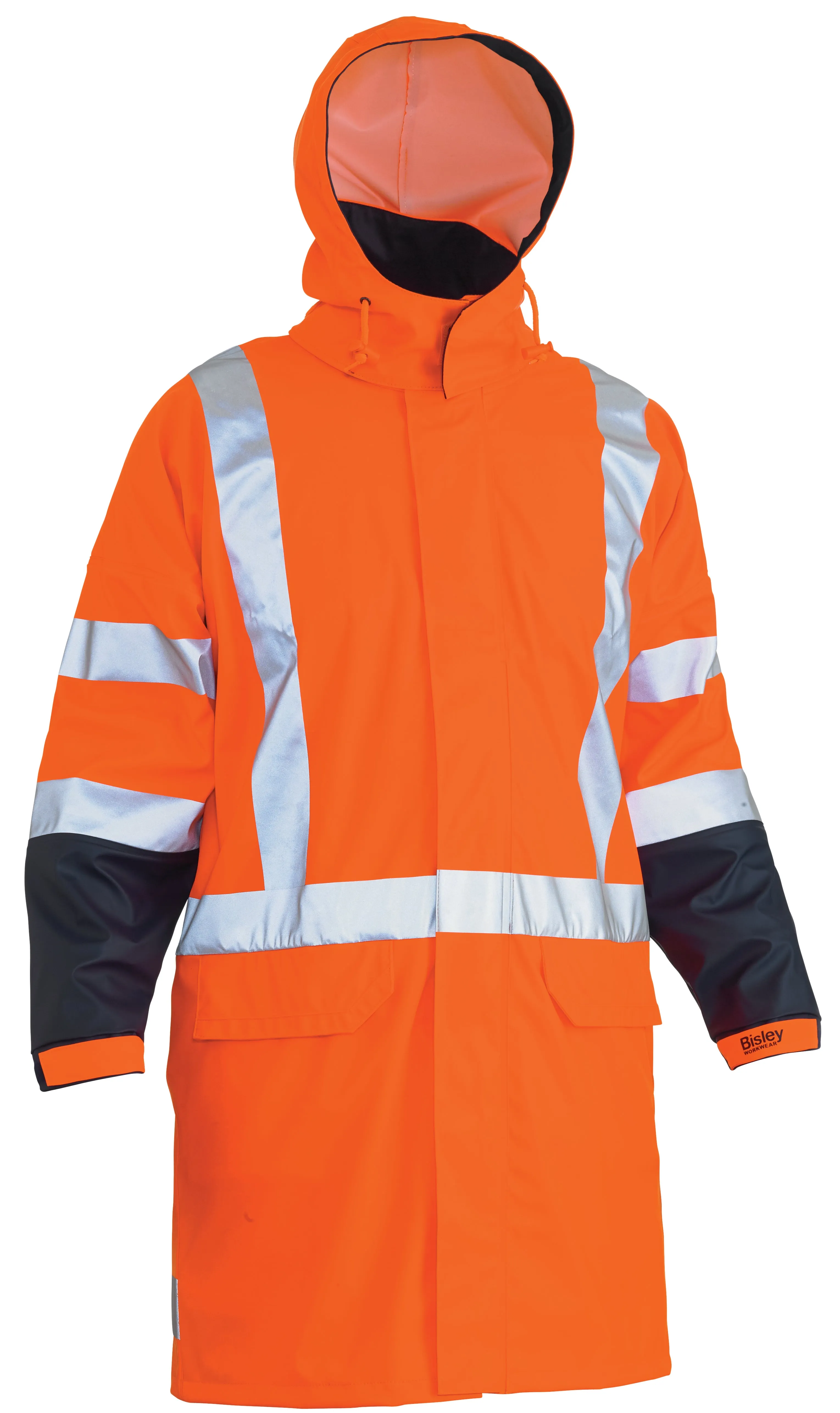 BJ6955XT Bisley TTMC-W 3M Taped Two Tone Hi Vis Stretch Pu Rain Coat