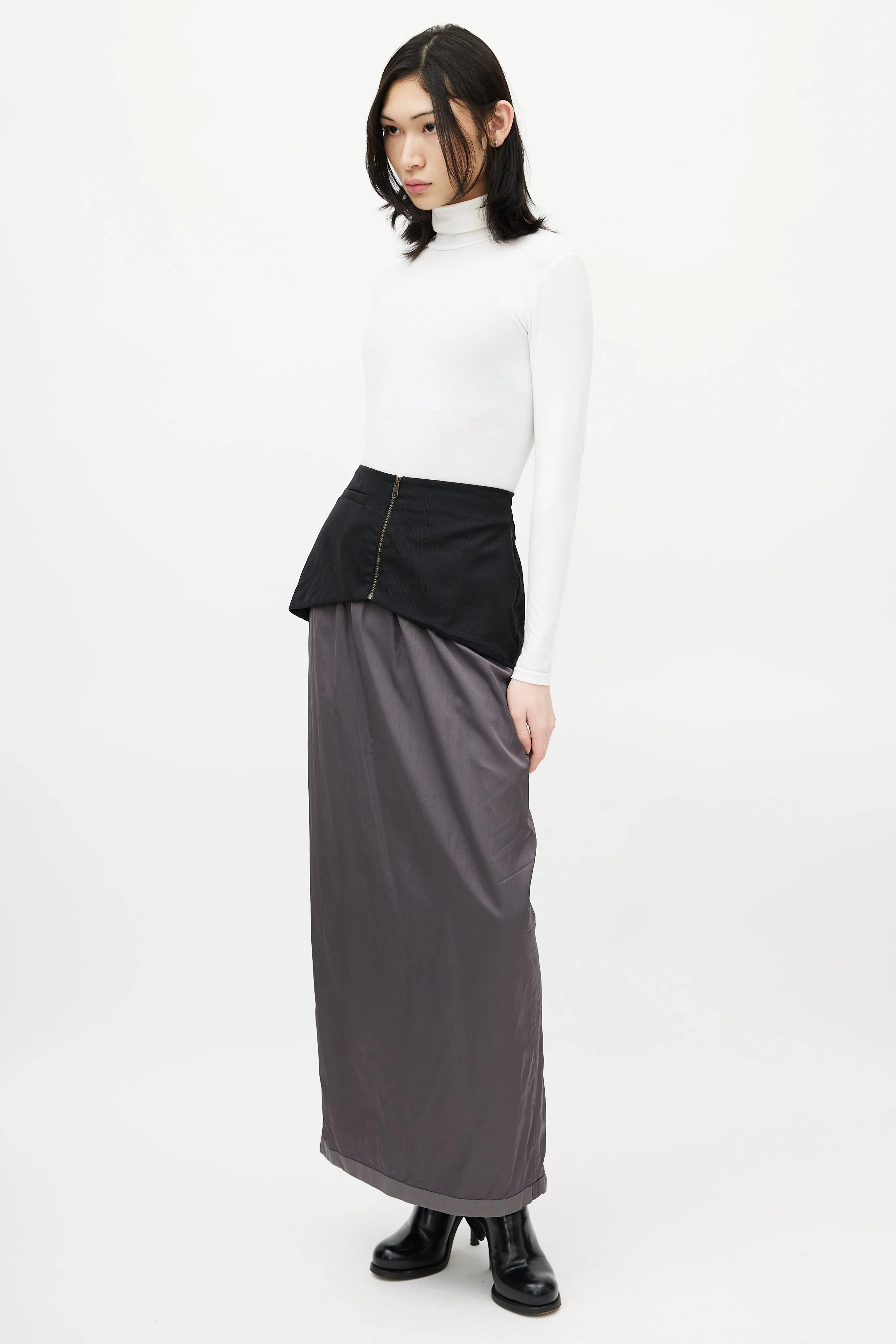 Black & Grey Layered Skirt