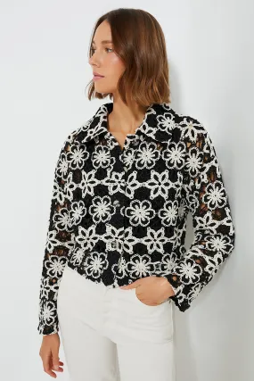 Black Crochet Perry Jacket