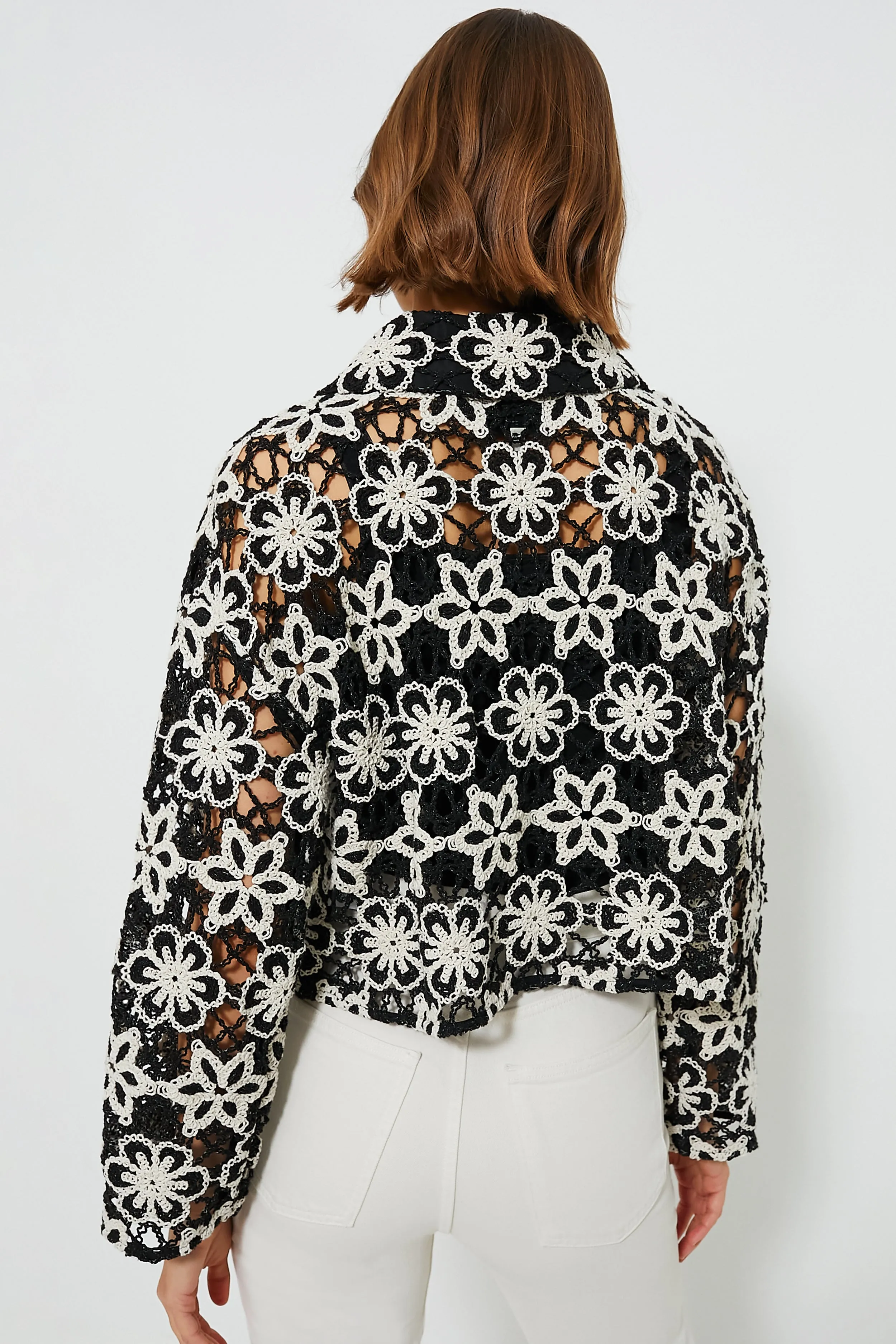 Black Crochet Perry Jacket