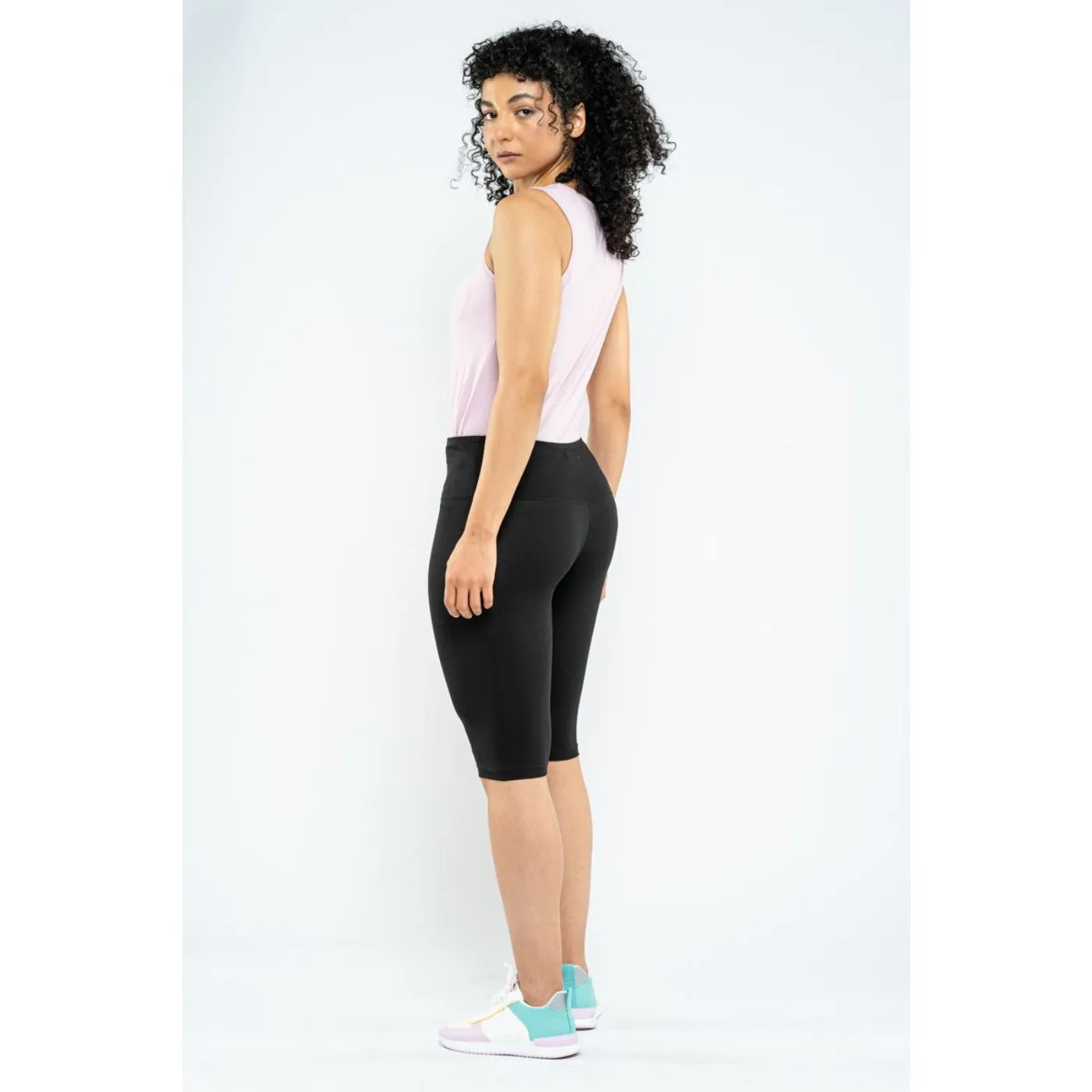 Black Plain Legging Shorts