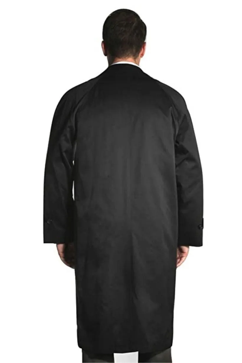 Black Raincoat Jacket For Men - Full Length and Waterproof