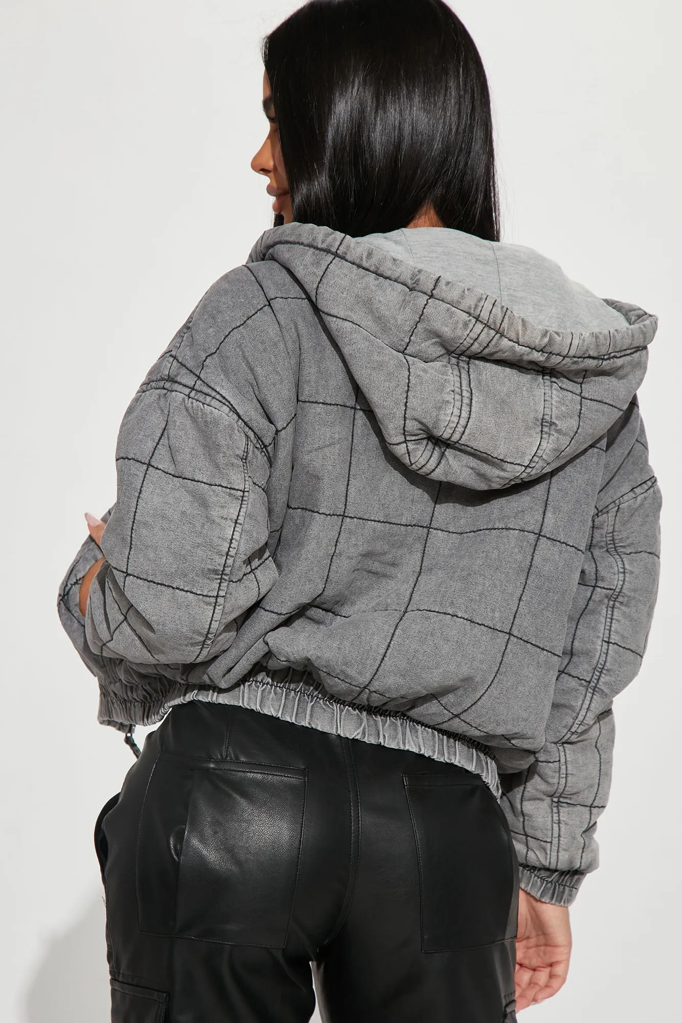 Bodega Run Denim Bomber Jacket - Black