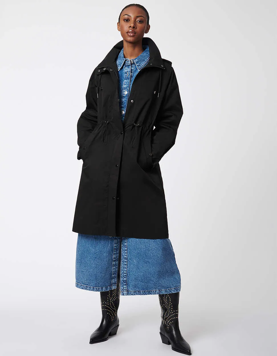 Bowery Drawstring Waist Trench