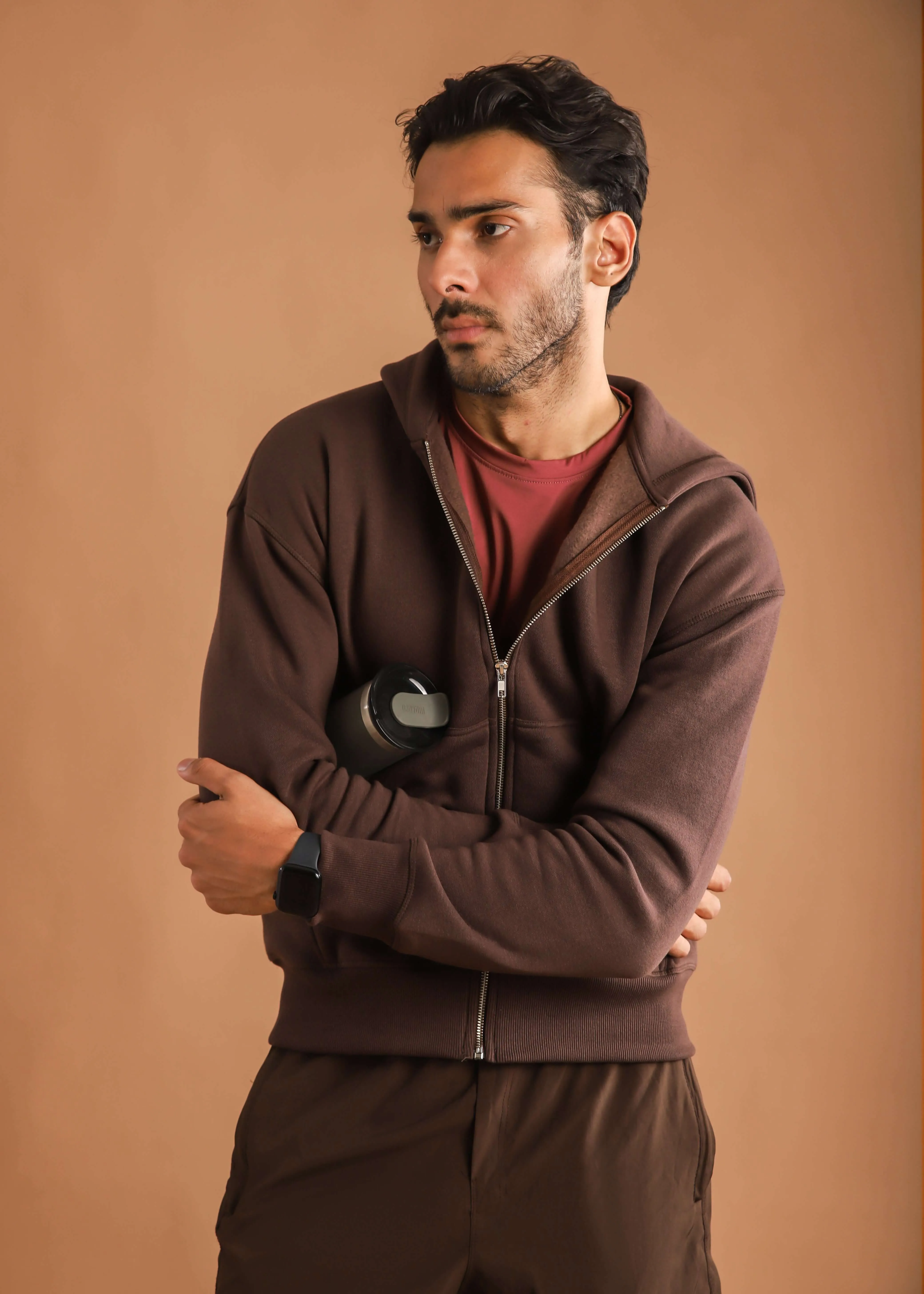 BOXY FIT ZIP-UP HOODIE