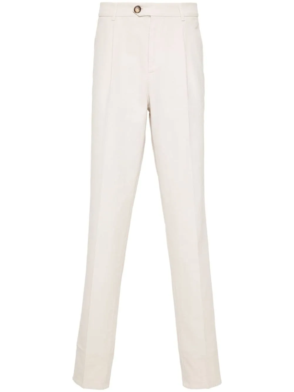 BRUNELLO CUCINELLI Refined Cotton Chino Pants in Sand