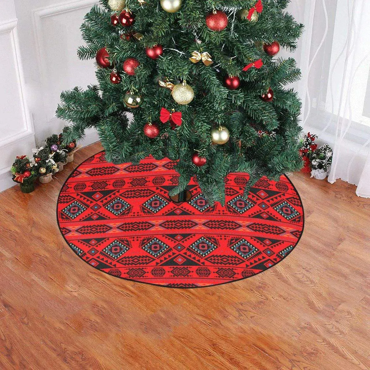 California Coast Mask Christmas Tree Skirt 47" x 47"