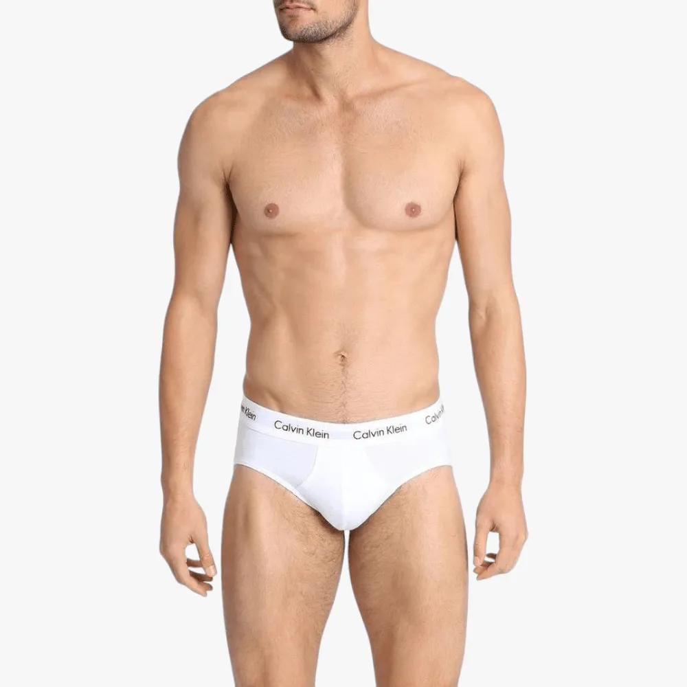 Calvin Klein Mens 3 Pack Hipster Brief White