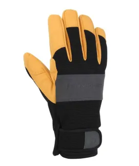 Carhartt Men's Waterproof High Dexterity Glove - Black/Barley