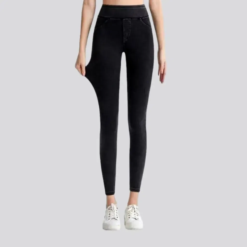 Casual skinny women's denim leggings