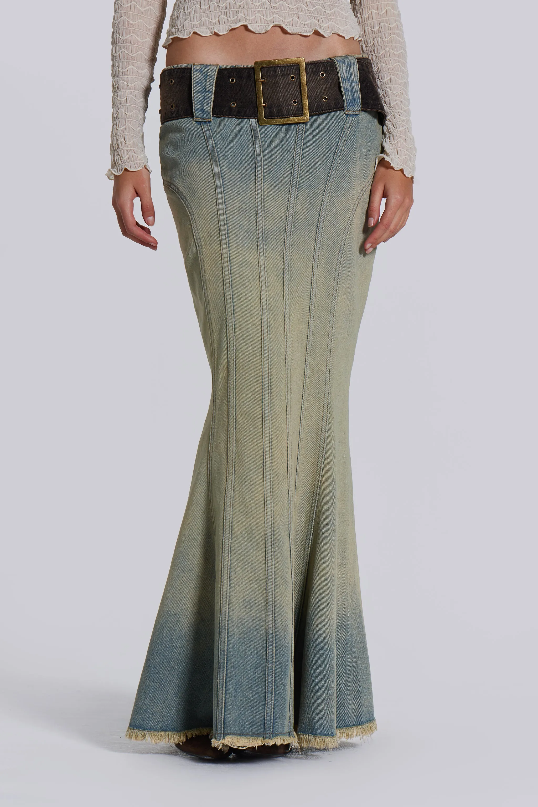 Chelsea Denim Maxi Skirt