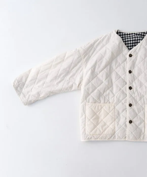 Cotton Linen Ramie Reversible Quilted Jacket