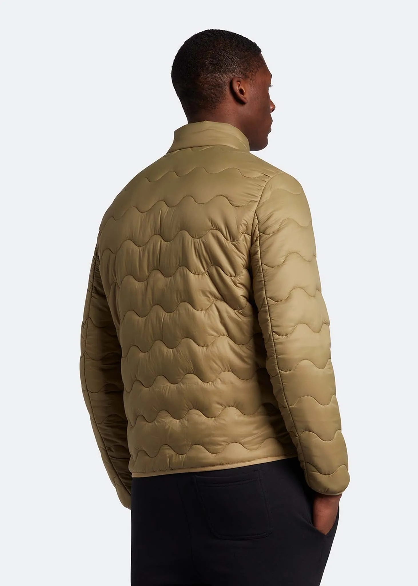 Crest quilted jacket - seaweed