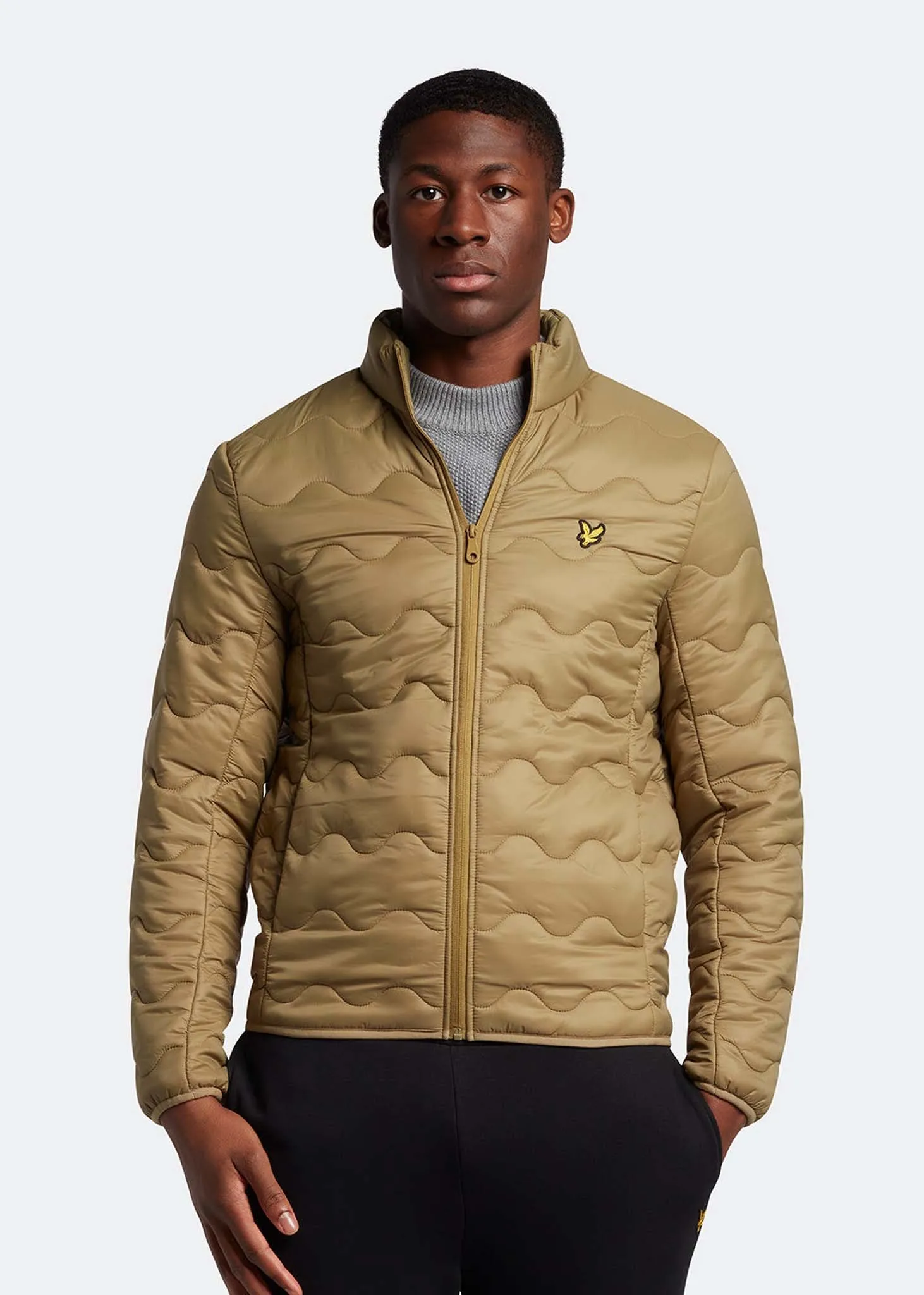 Crest quilted jacket - seaweed