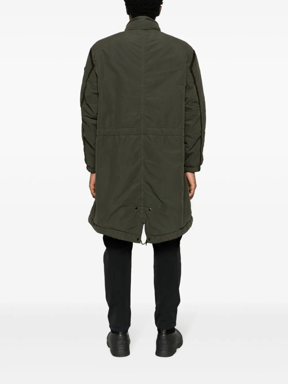 DAVID COMPASS-BADGE LONG RAINCOAT