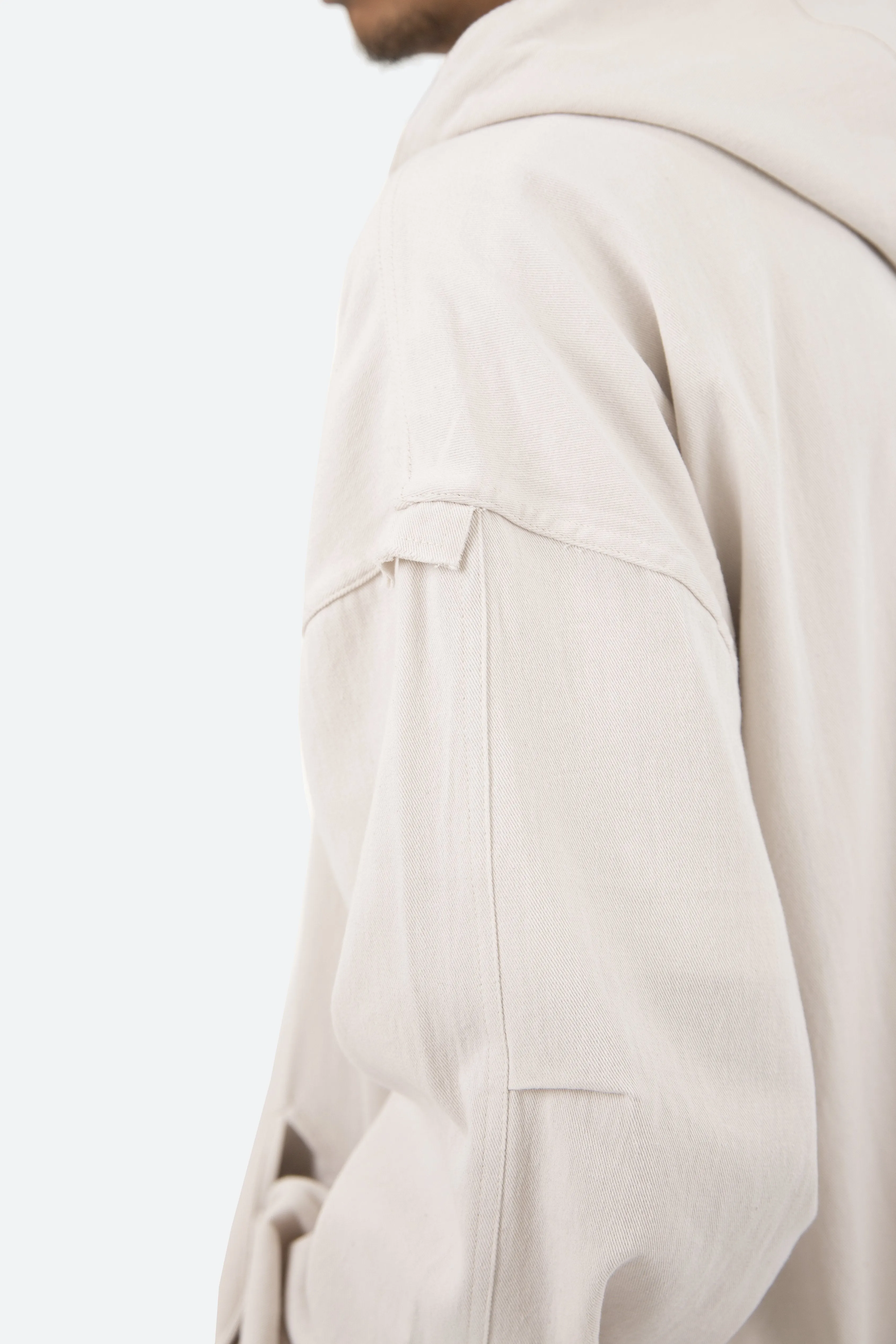 Deconstructed Twill Jacket - Pale Tan