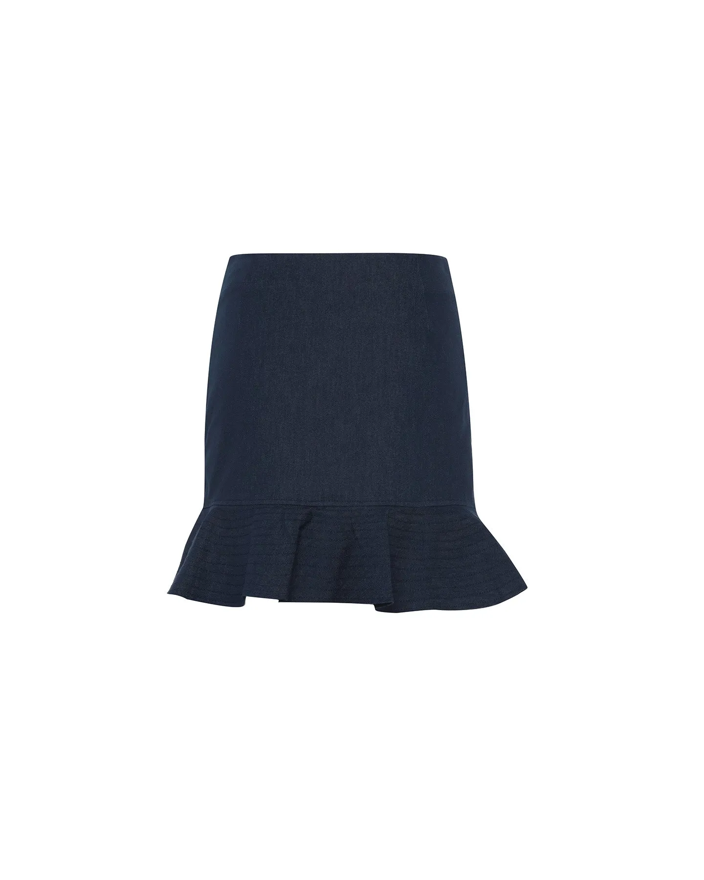 Demeter Denim Trapunto Hem Skirt