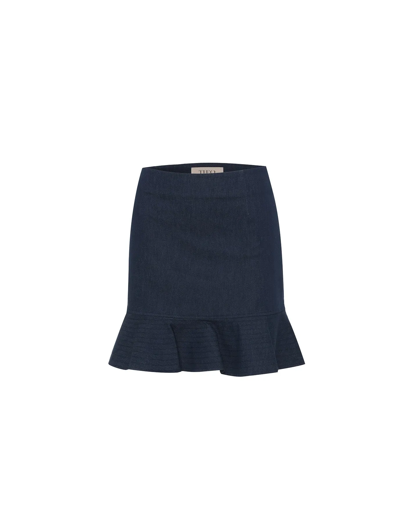 Demeter Denim Trapunto Hem Skirt