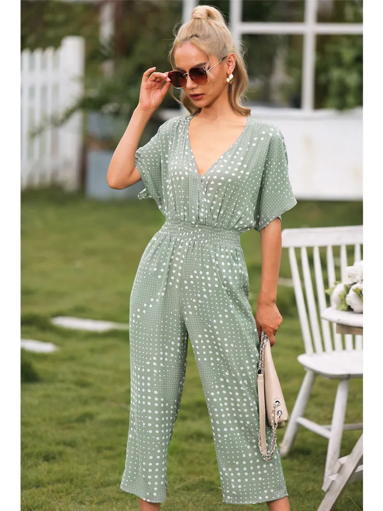 Dotted Jumpsuit with Pockets