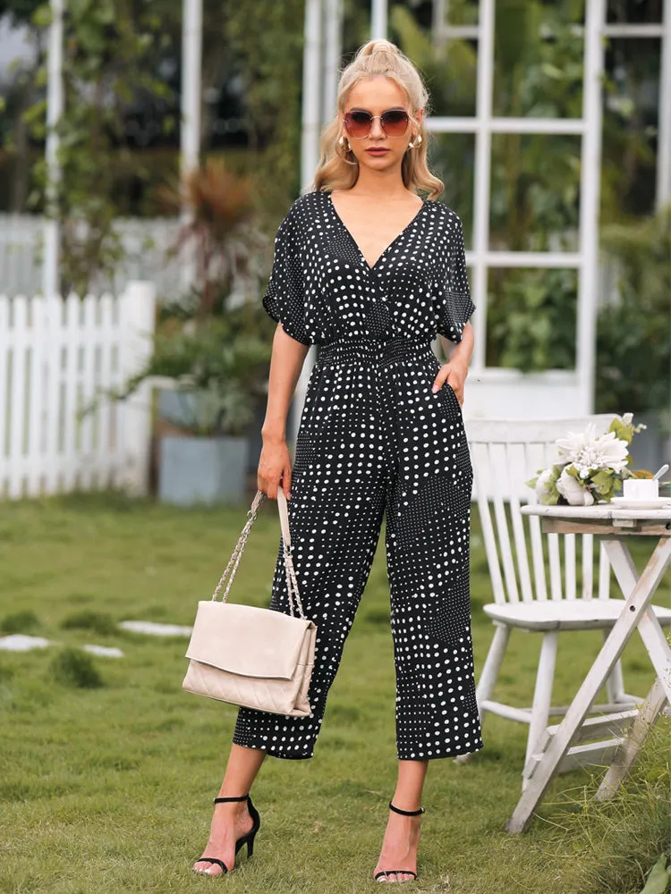 Dotted Jumpsuit with Pockets