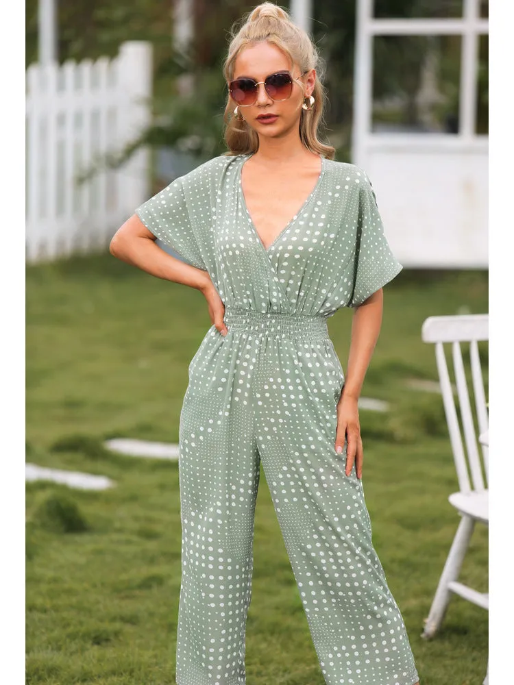 Dotted Jumpsuit with Pockets