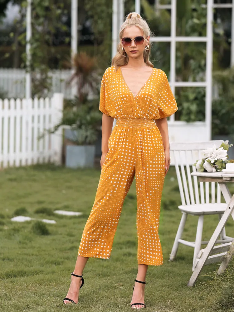 Dotted Jumpsuit with Pockets