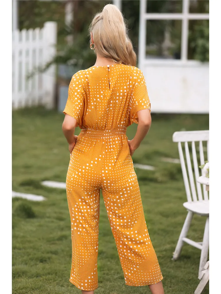 Dotted Jumpsuit with Pockets