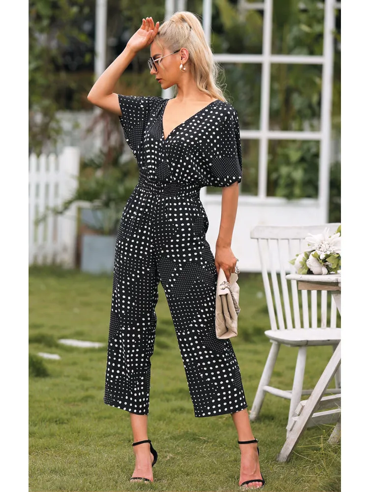 Dotted Jumpsuit with Pockets